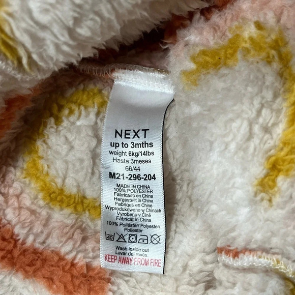 4/$20 Next Zip Up  Fuzzy Sleeper - Picture 5 of 5